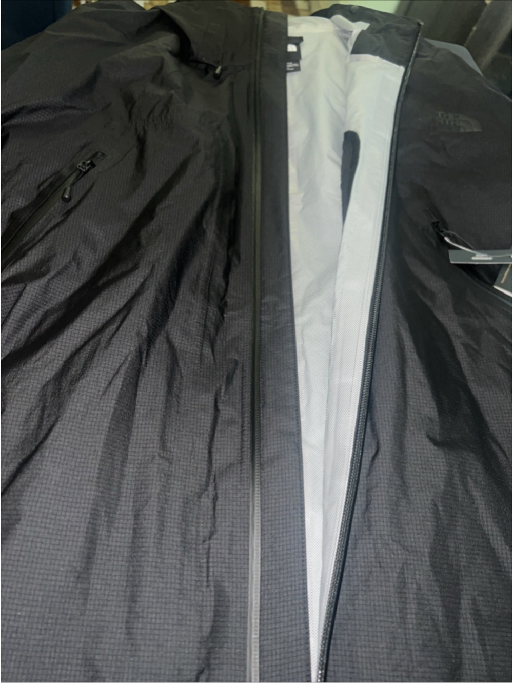 The North Face Men’s XXL Packable LT Rain Parka Jacket Black Hiking Travel - Picture 9 of 13